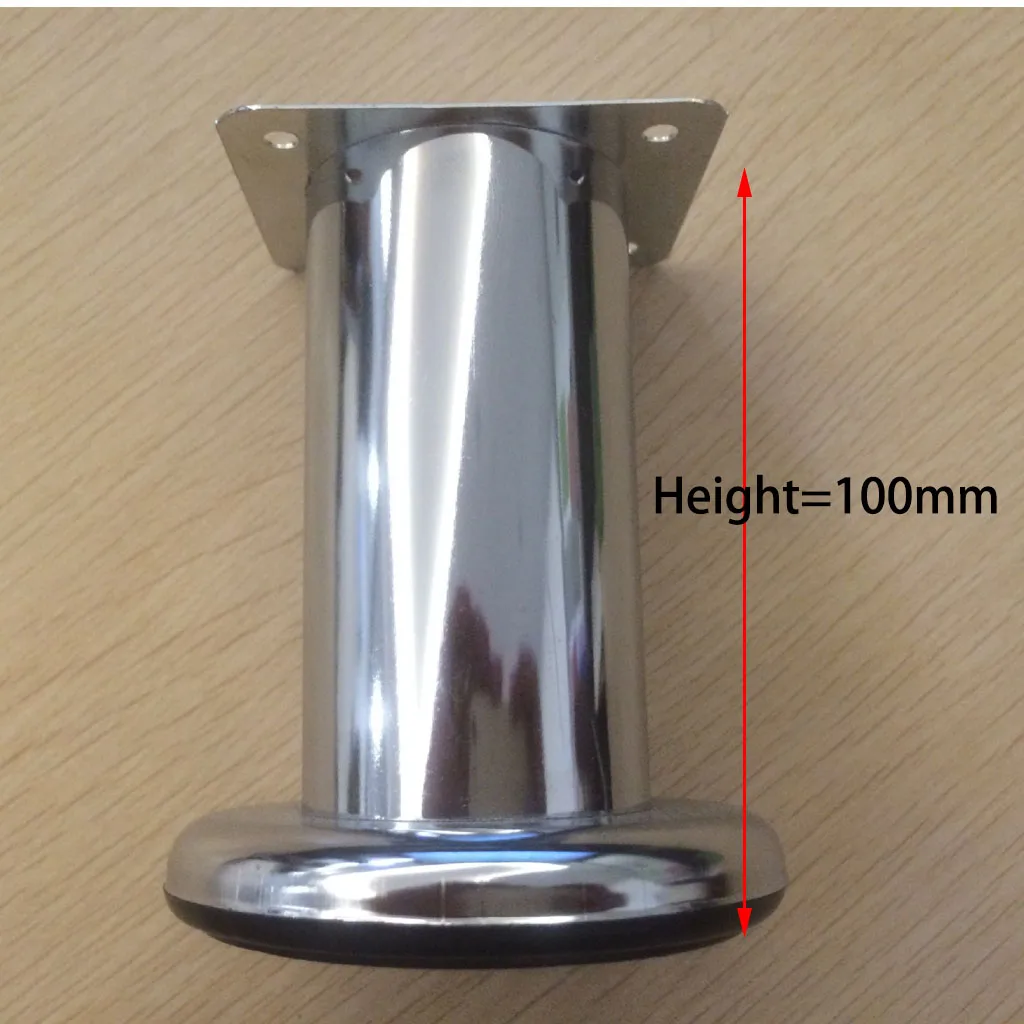 Chrome-Height 100mm Упаковка из 20 шт) мебель ножки хромированный шкаф стол диван кровать ноги черное кресло Стенд ноги H = 150 мм - Цвет: Chrome-Height 100mm