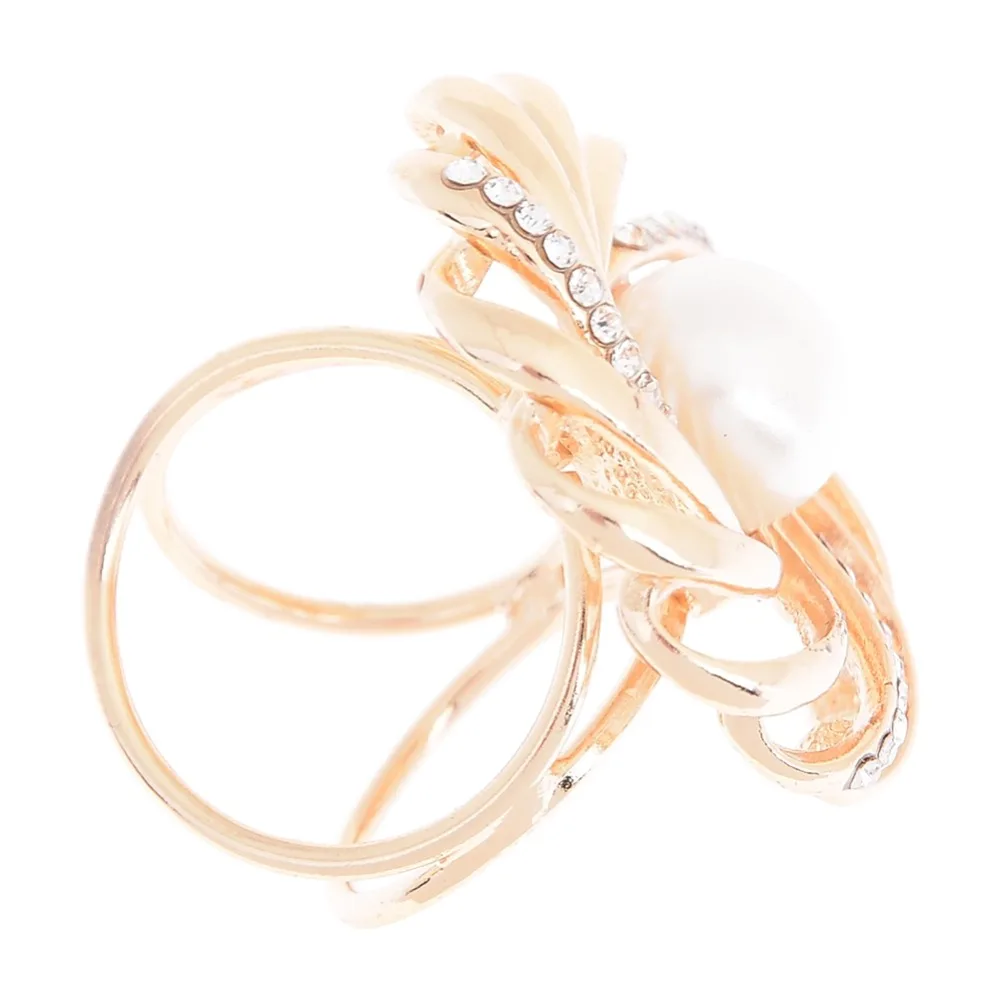 Изысканные броши для женщин винтажный элегантный Кристальный цветок шарф кольцо