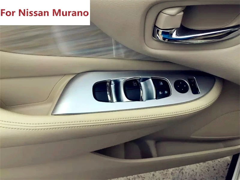 Для Nissan Murano 2015 2016 для левшей вождения 4 шт. матовый хром внутренней двери