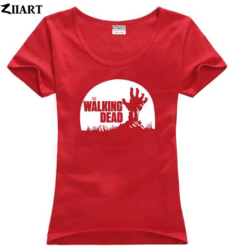 The walking dead skull hand R.I.P. одежда для пары женский o образный вырез хлопковая футболка с