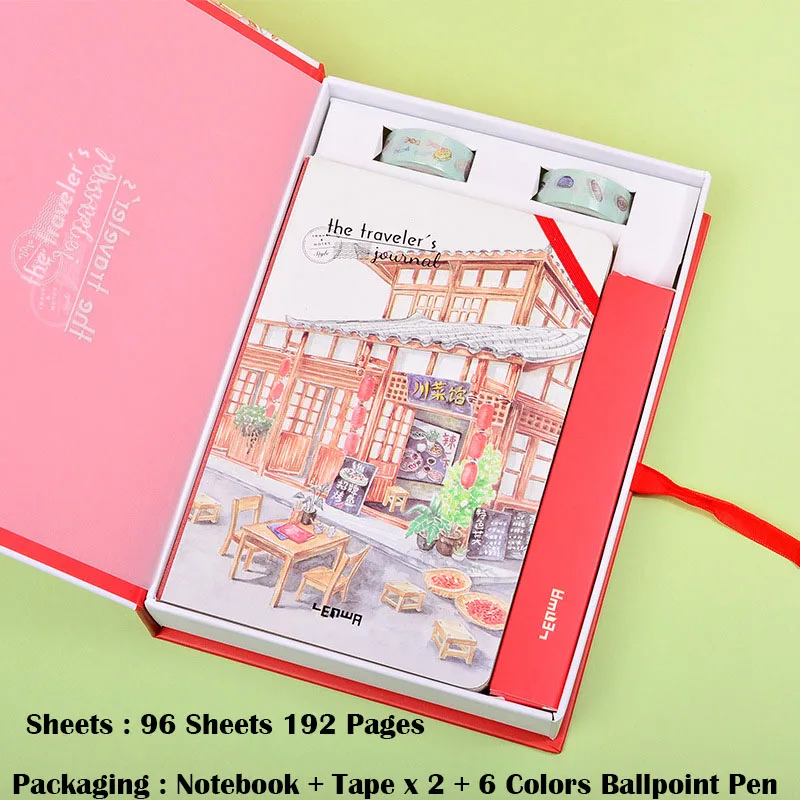 Kawaii A5 дневник, блокнот, милый планировщик, органайзер, набор Dokibook, персональный журнал для путешествий, записная книжка+ ручка+ лента, канцелярские принадлежности для офиса и школы - Цвет: Style 12