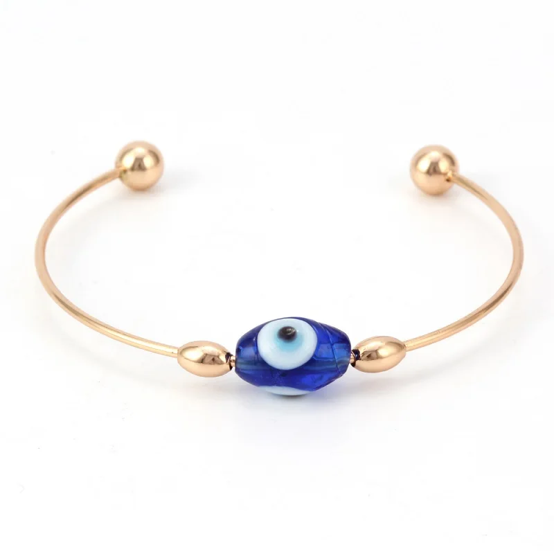 Lucky Blue, сглаза, женские открытые манжеты, браслет, Bijoux Femme, роскошный золотой цвет, модные украшения для глаз, модный подарок на день рождения