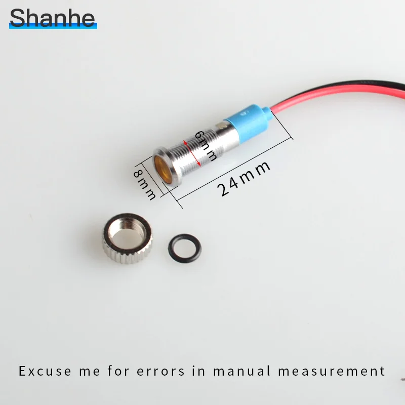 6 мм светодиодный индикатор светильник 3 Вт 5 в 12 В 24 постоянного тока 220V