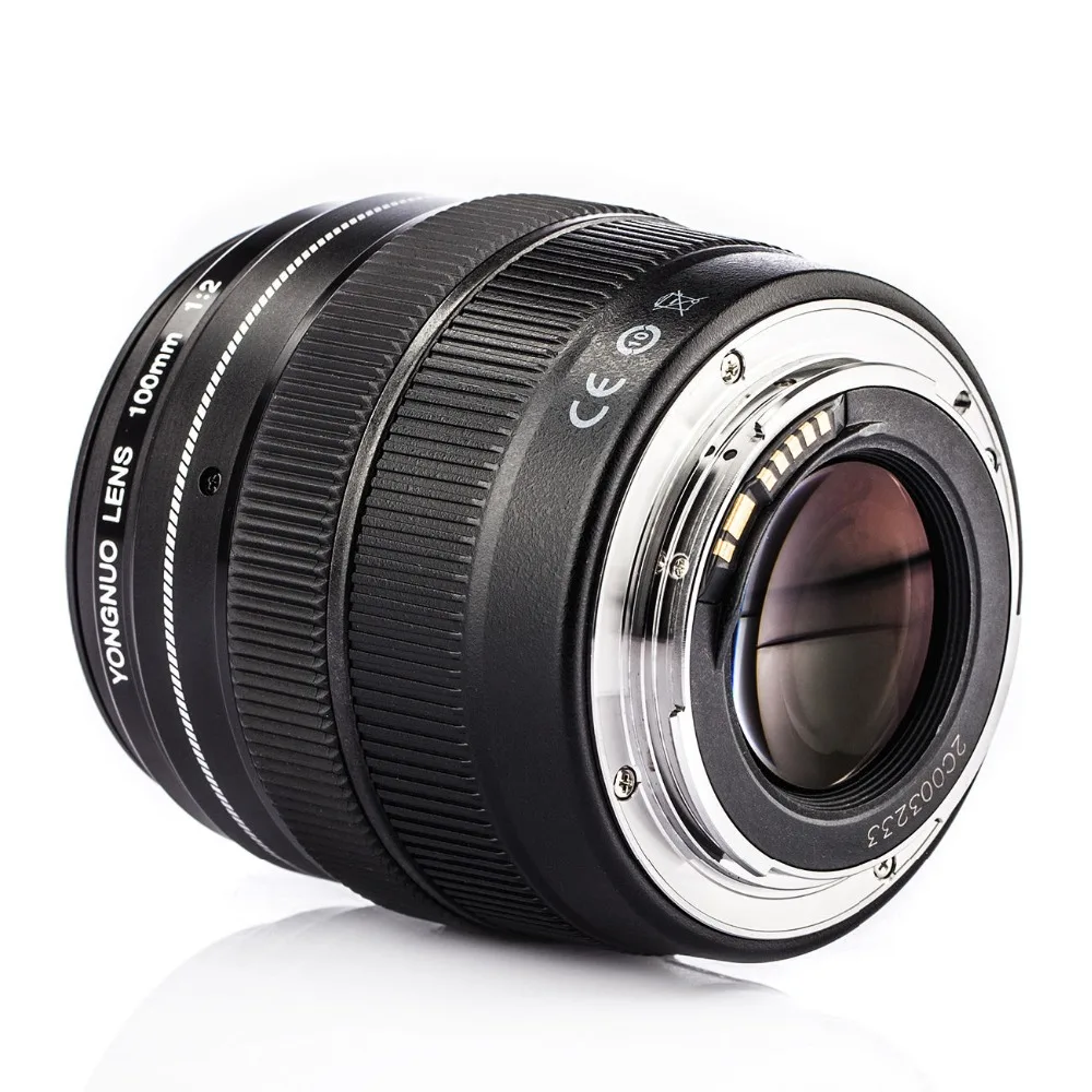 Объектив YONGNUO YN100mm F/2-F/22 AF/MF 100 мм объектив средней длины с большой диафрагмой и