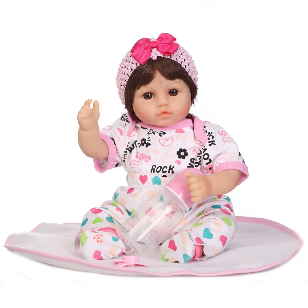 

Bebe силиконовые реалиста 48 см dollmai reborn Baby Doll детский приятель подарок для девочек на новый год, игрушки из мягкой ткани; boneca реборн