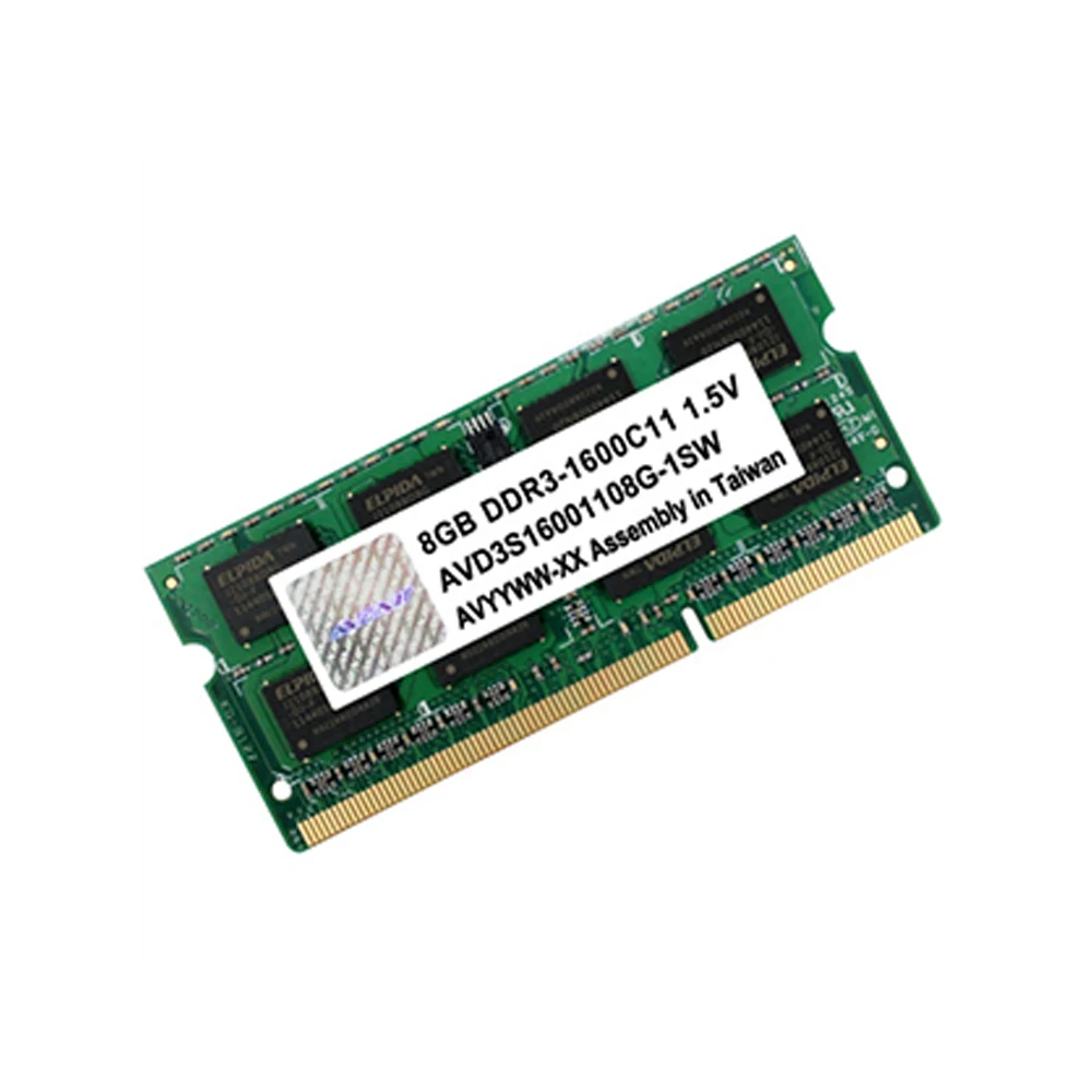 Оперативная память для ноутбука Avexir DDR3 4 ГБ/8 ГБ напряжение 1 5 в 1600 МГц Частота 11 28 CL