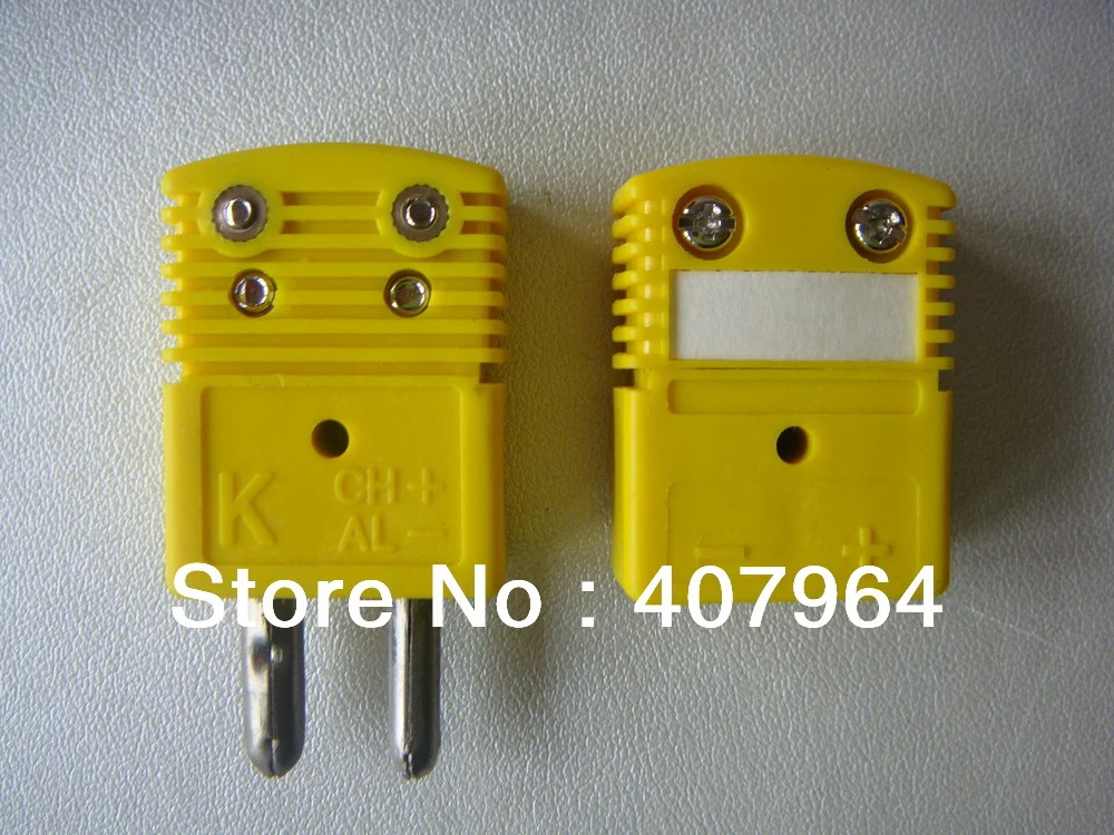 KCtype соединитель термопары с желтым цветом круглый полый штырь|thermocouple connector|connector