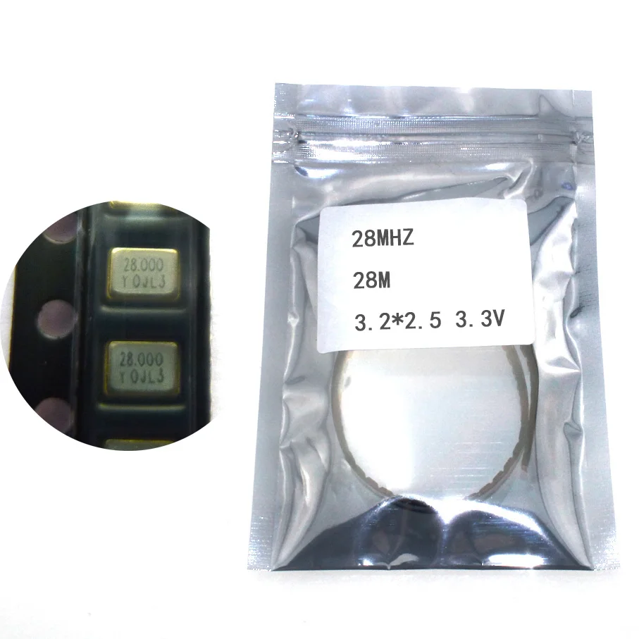 10 шт. SMD 3225 активный кристаллический осциллятор OSC 28 МГц м 3 2*2 5 В 25PPM|crystal oscillator|active