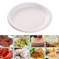 50pcs plate disposable biodegradable round birthday cake dinner paper plates safe and odorless birthday party wedding party
