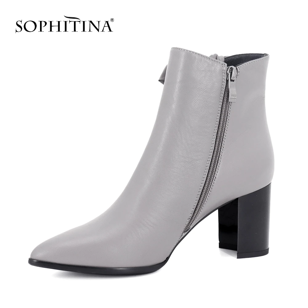 SOPHITINA /Хит продаж 2019г. Женские ботильоны из натуральной кожи. Дизайнерские