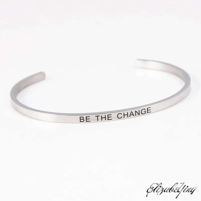 Женские браслеты-манжеты из нержавеющей стали 316L с надписью на руку | Украшения и