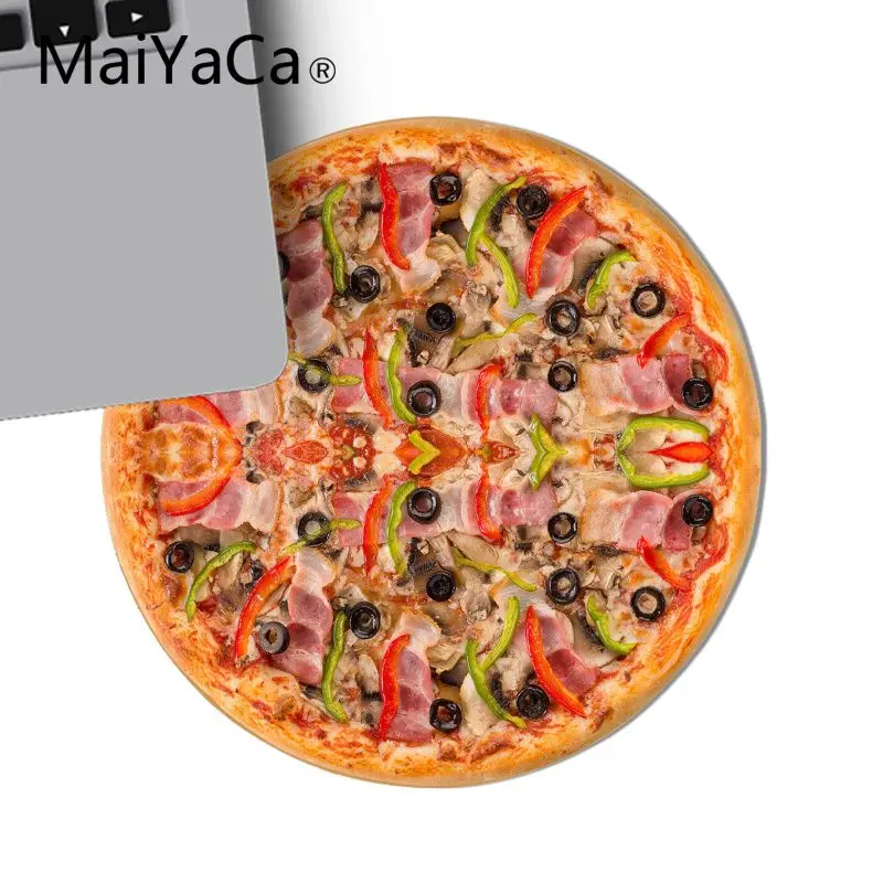 MaiYaCa мяса пицца маленькие круглые Мышь pad PC компьютер коврик ноутбука геймер дома и офиса бюро Gming Мышь Pad