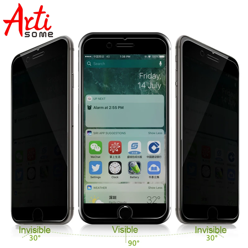 Защитное стекло для iPhone 5 S 5S SE 5C 6 7 8 Plus|tempered glass|glass privacyscreen protector |