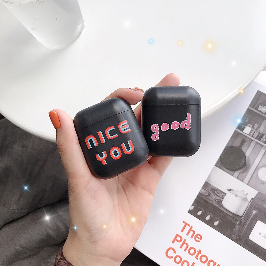 GOOYIYO-для Airpods 1 2 мягкий чехол из ТПУ с мультяшными рисунками для наушников