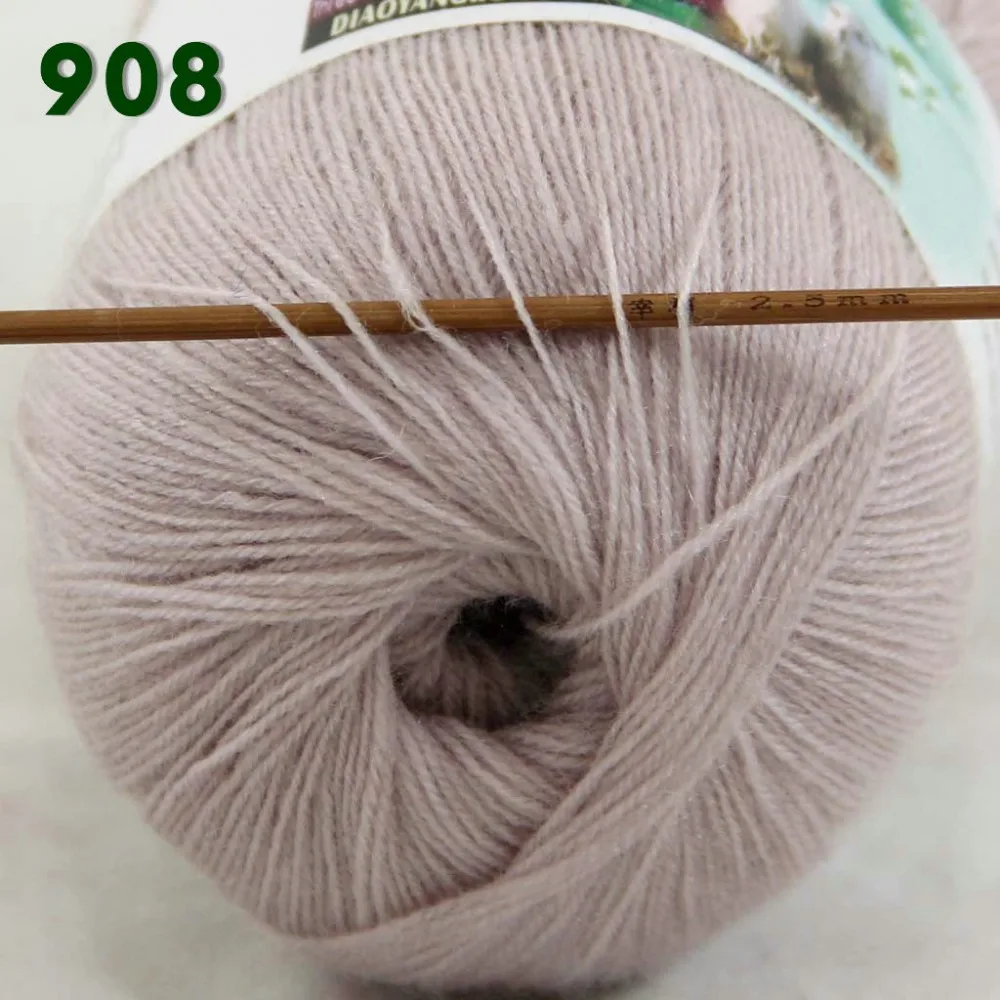 Лот из 3 мотков тонкая кружевная Мягкая шерстяная акриловая кашемировая пряжа