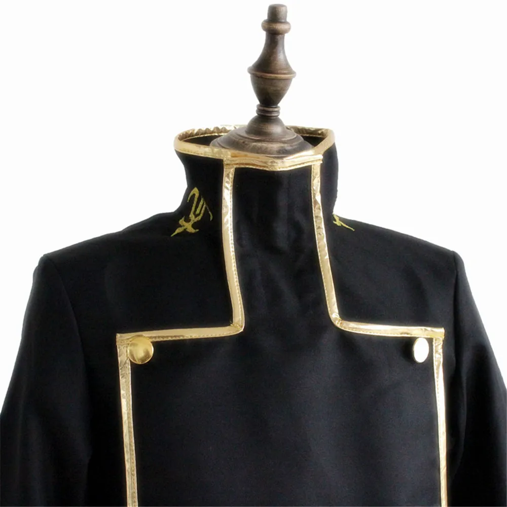 Код Geass Косплей Lelouch Lamperouge японская школьная форма черный набор мужской костюм vi