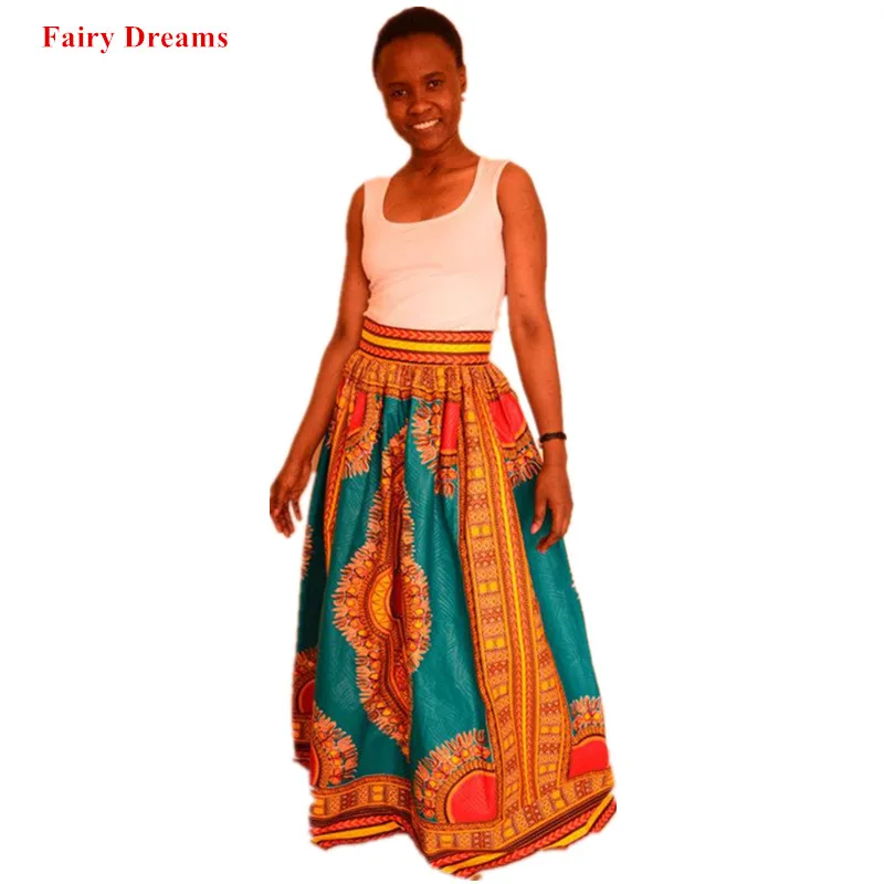Женская одежда в африканском стиле больших размеров 4XL плиссированные юбки - Фото №1