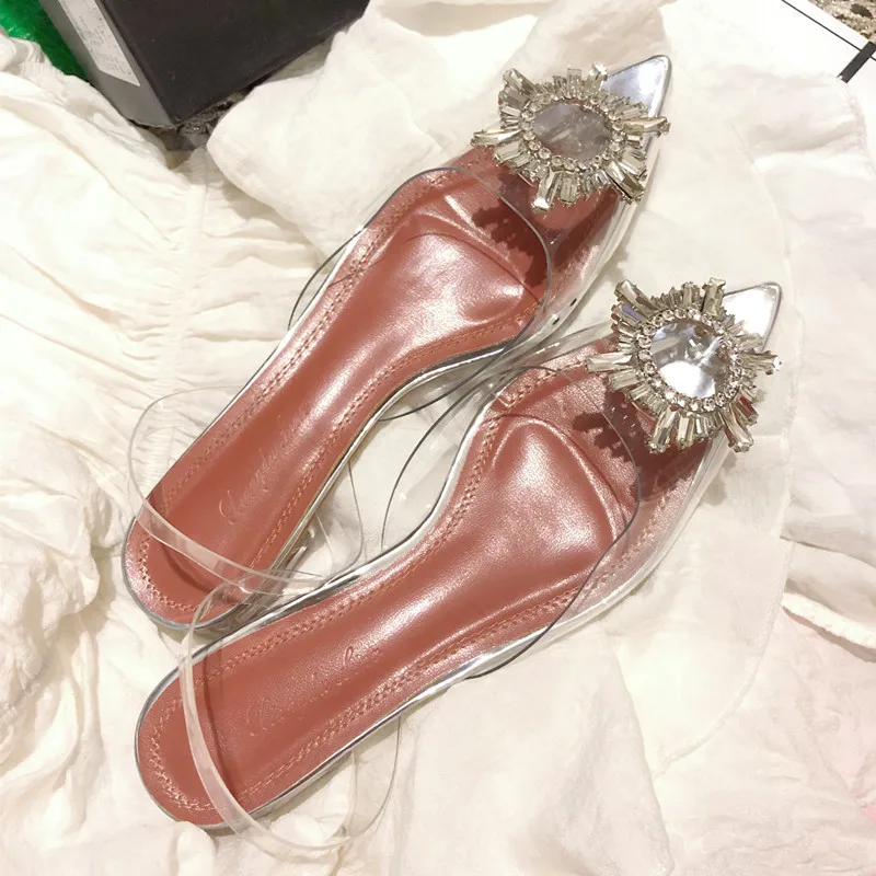 Party High Heel Shoes Women Krystal PVC Pumps Fashion Pointed Toe Luxury Designers Wedding | Обувь