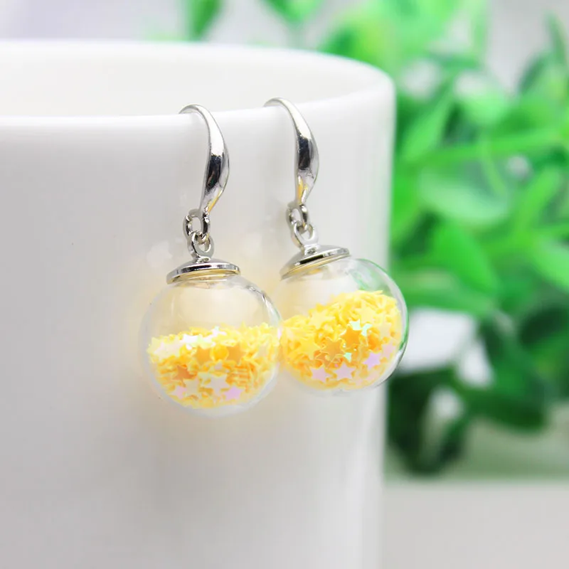 2017 new fashion brand jewelry summer style gift drop earrings for women glass beads star statement free shipping | Украшения и