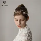 CC Свадебные украшения повязки на голову Роскошные обручальные аксессуары для волос для невесты Кристальные Многослойные бусины ручной работы DIY O628
