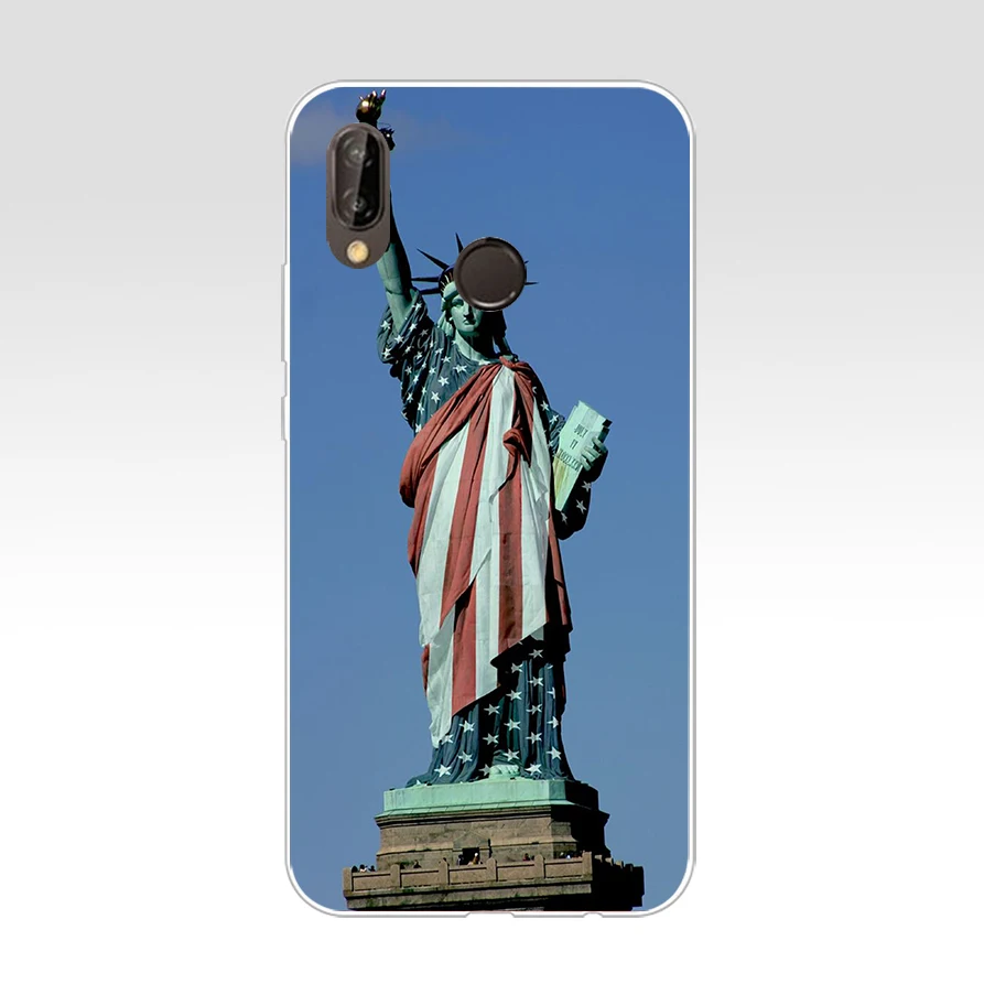 216AQ американский флаг США мягкий силиконовый чехол из ТПУ для huawei p 20 lite pro y6 2017 mate 10