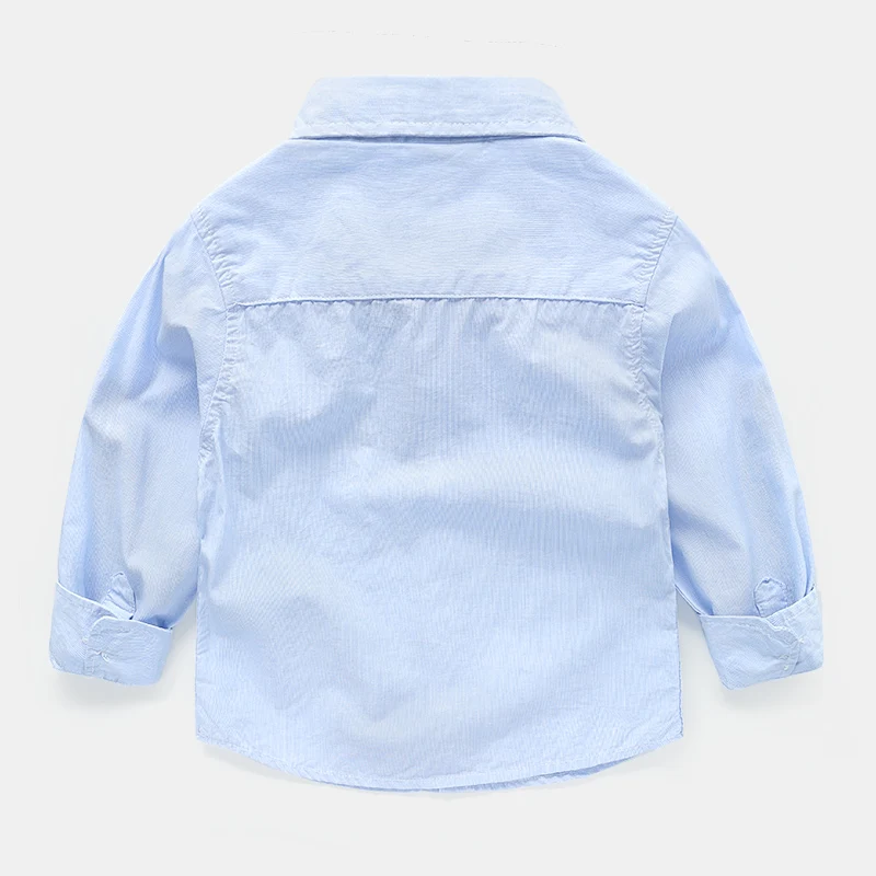 2019 Цвет рубашки для мальчиков Европейский Стиль синий цвет розовый длинный рукав