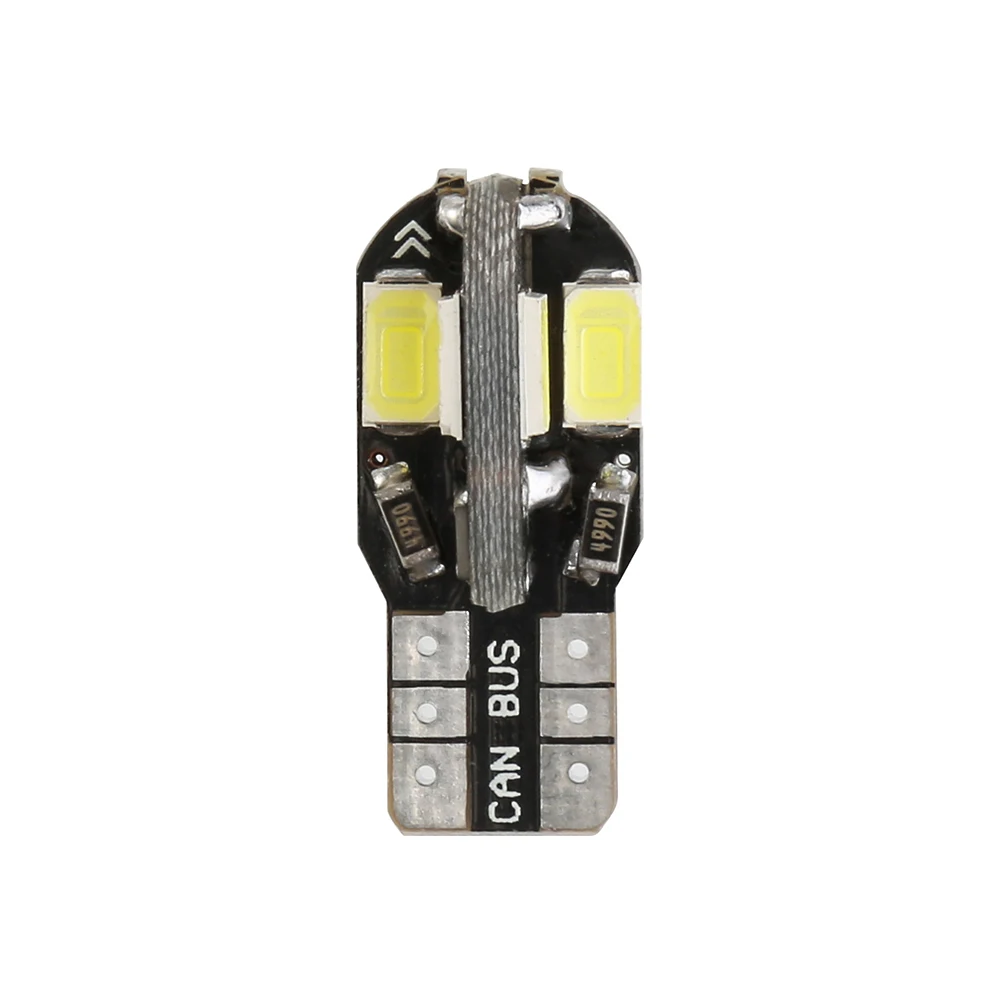 10 шт. светодиодный лампочка для салона автомобиля Canbus Error Free T10 белый 5730 8SMD светодиодный 12V автомобиль клиновидные боковые светильник белый авто лампы для укладки волос