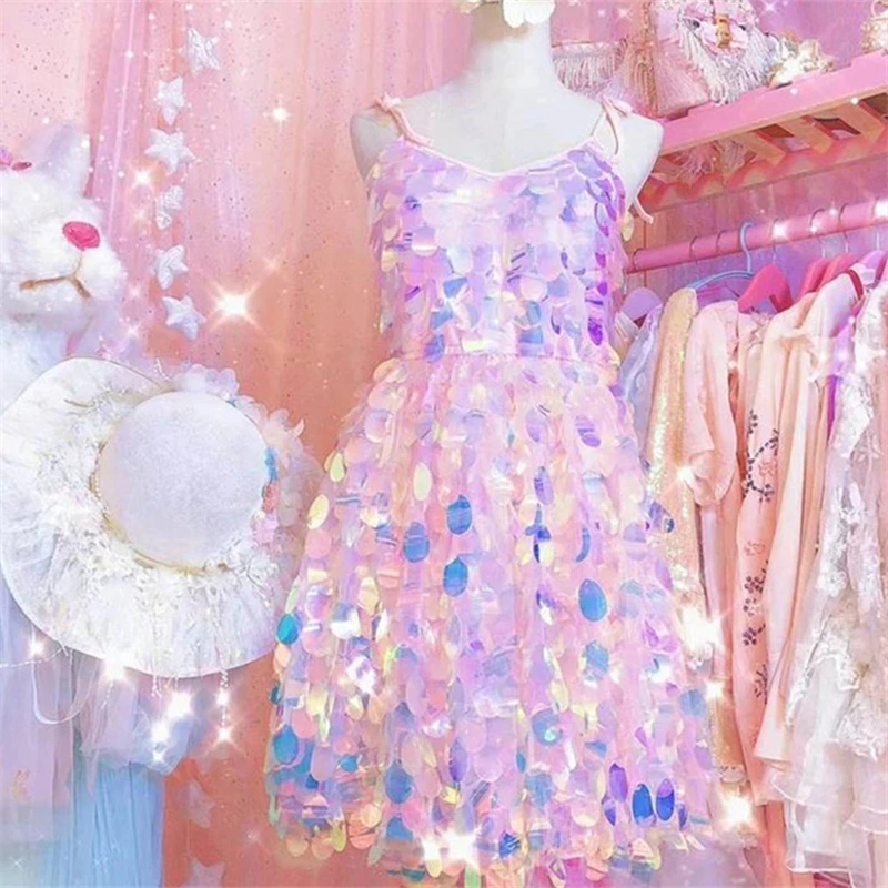 

50x130cm Iridescent Fish Scales Sequin Party Tablecloth Glitter Fabric for Wedding Party Christmas Clothing Accessories