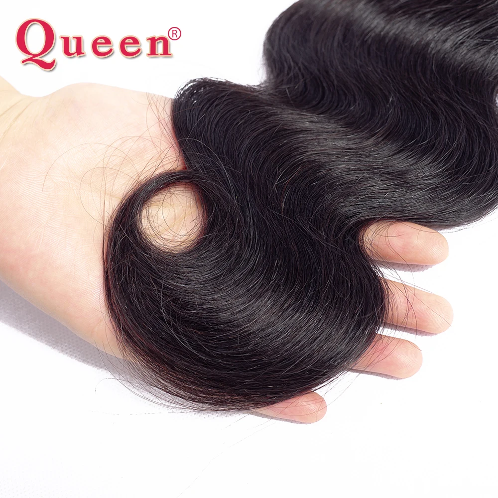 Queen hair бразильские волнистые волосы, для придания объема пряди Remy волнистые человеческие волосы для наращивания 1/3/4 пряди натуральных Цвет волос