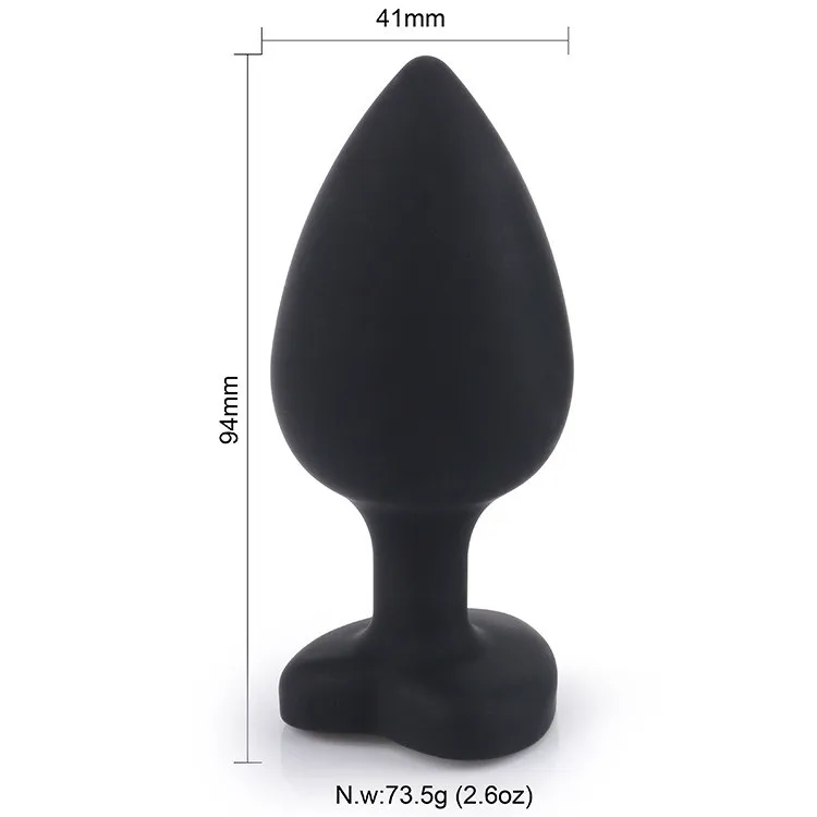 waterproof Silicone 1Pcs Anal Sex Toys Heart Shaped Base With Jewelry Birth Stone Butt-Anal-Play Rose Jewel |