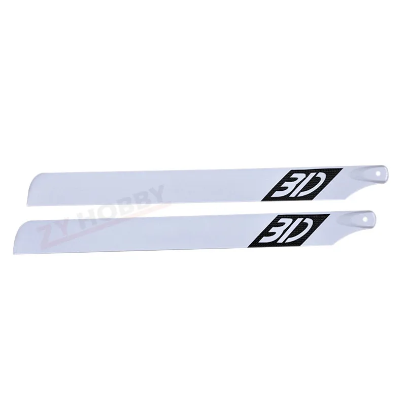 1Pair Carbon Fiber 430mm/550mm 3D Main Rotor Blades Main Propeller Prop Blade for RC Helicopter Drone Parts