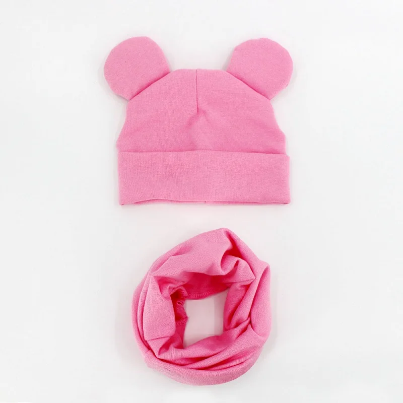 Baby Hat Cotton Ear Cap For Boys And Girls Winter Hat Scarf Set Children Boys Cap Scarf 2PCS