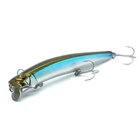 aoclu jerkbait floating wobblers 13cm 21g hard bait minnow popper fishing lure with magnet for long casting sea bass 4 hooks