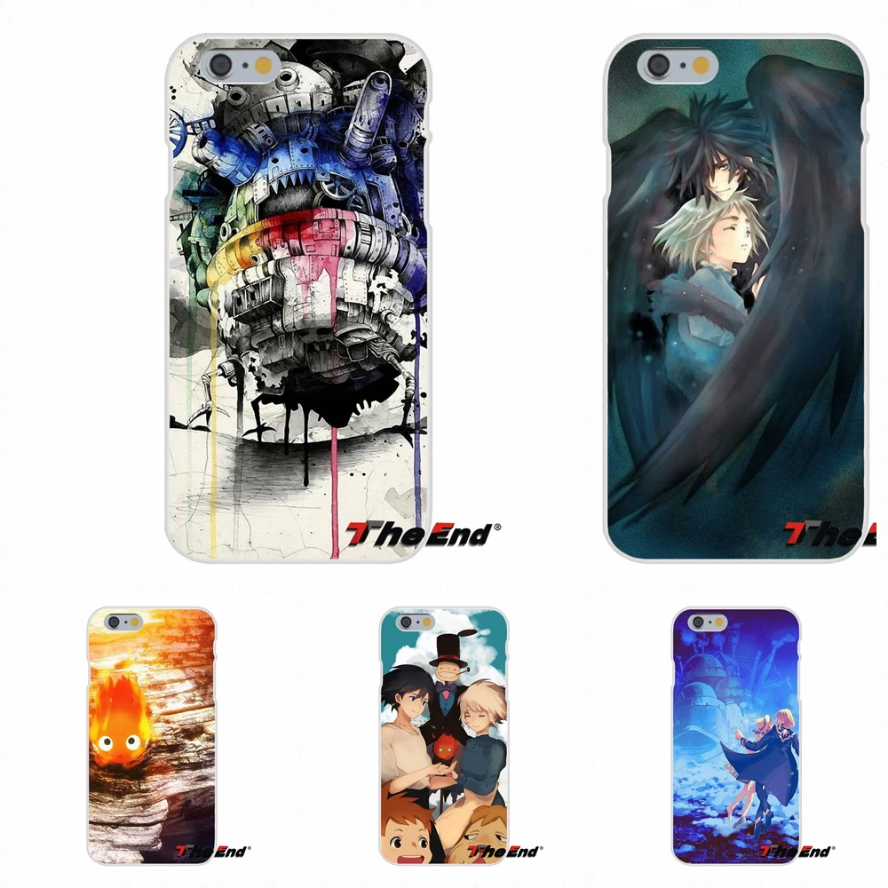 Studio Ghibli Howl's Moving Castle Silicone Phone Case For iPhone X 4 4S 5 5S 5C SE 6 6S 7 8 Plus Galaxy Grand Core Prime Alpha |