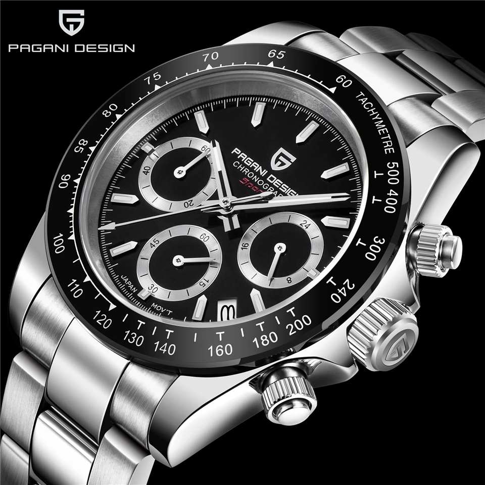 Relogio Masculino, Pagani, дизайн, хронограф, военные кварцевые часы, мужские, люксовый бренд, сапфир, спортивные наручные часы, календарь, часы для мужчин