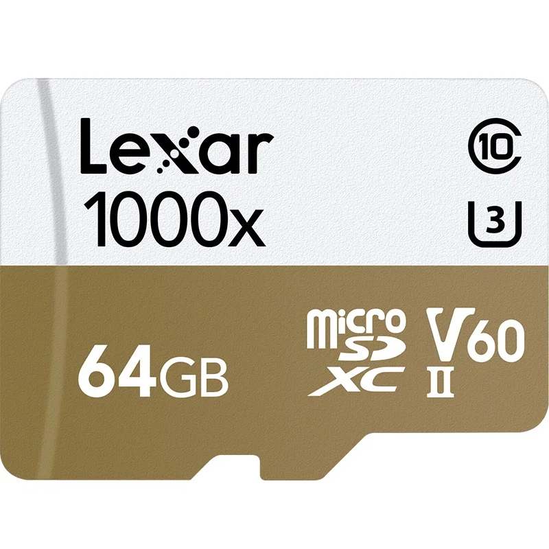 LKS-TF1000X-64G Lexar 1000x Micro SD, 10, 32 ГБ, 64 ГБ, 256 ГБ, micro SDHC, карта памяти tf, карта UHS, Дрон - Capacity: LKS-TF1000X-64G
