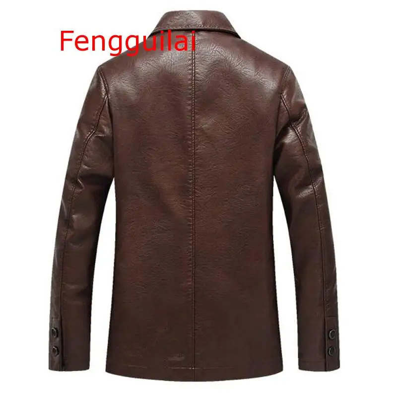 

Leather Jacket 2019 Autumn And Winter Soft PU Leather Jacket Male Business Casual Coats Man Jaqueta Masculinas Inverno Couro Lar