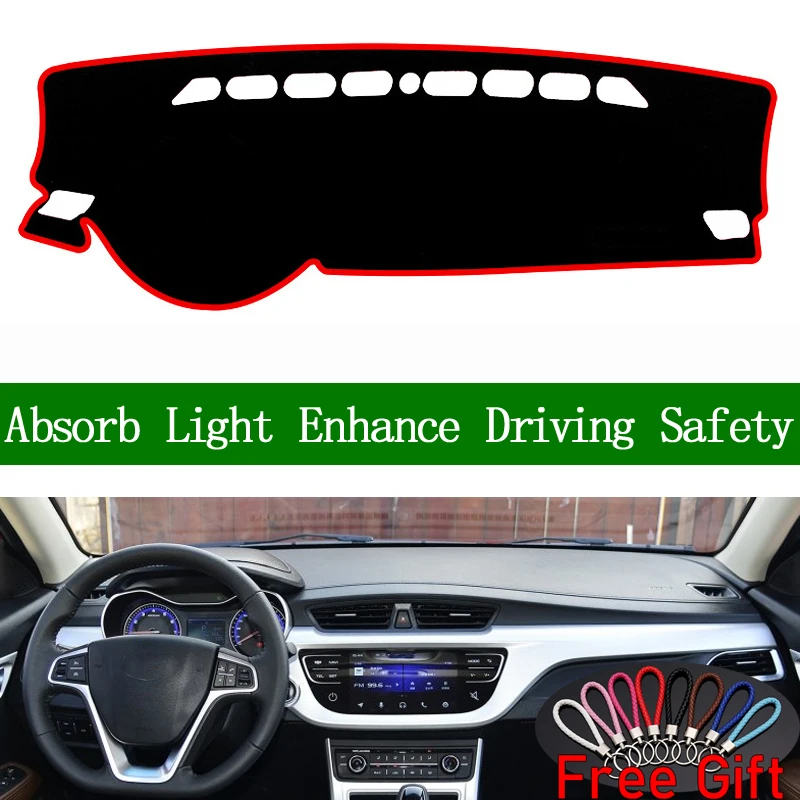 

For GEELY VISION 2018 Dashboard Cover Sun Shade Non-slip Dash Mat Pad Carpet Car Stickers Interior Accessories
