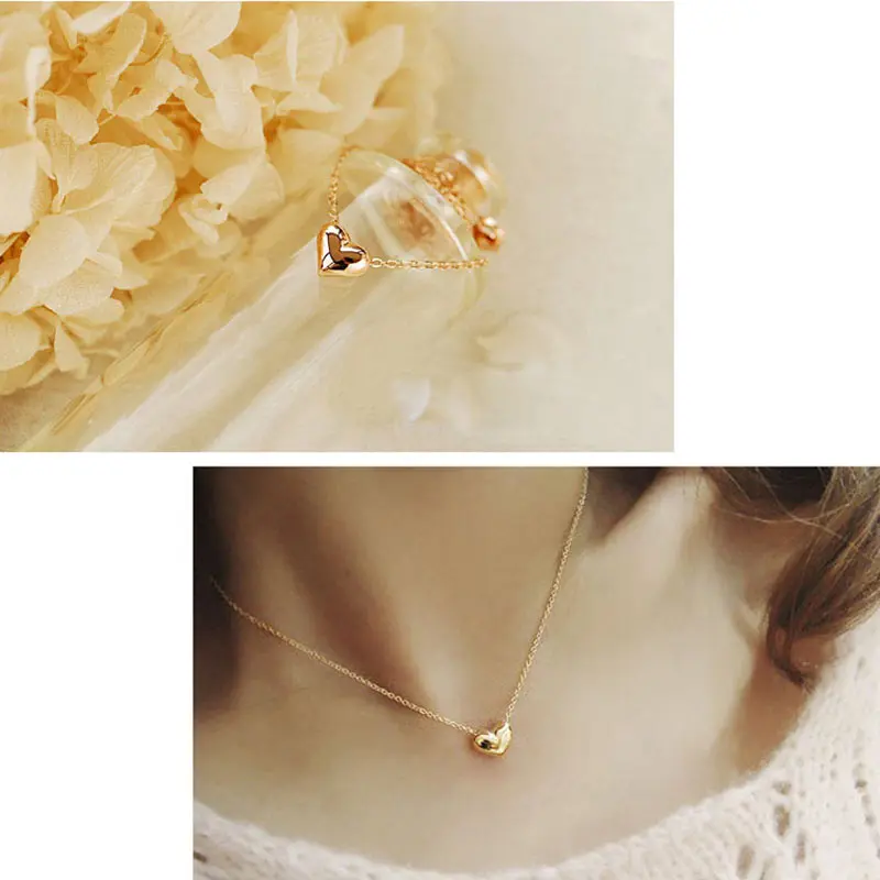 Модное простое любовное сердечко подвеска ожерелье ювелирные изделия подарки