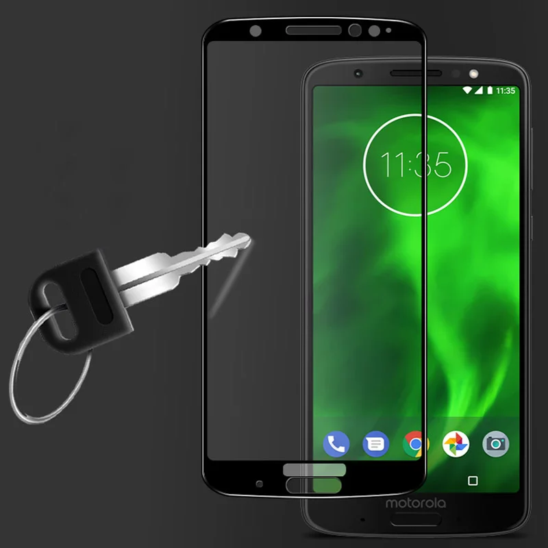 Изогнутое закаленное стекло BBSW 5D для Motorola Moto G6 Plus полностью клеящаяся Защитная
