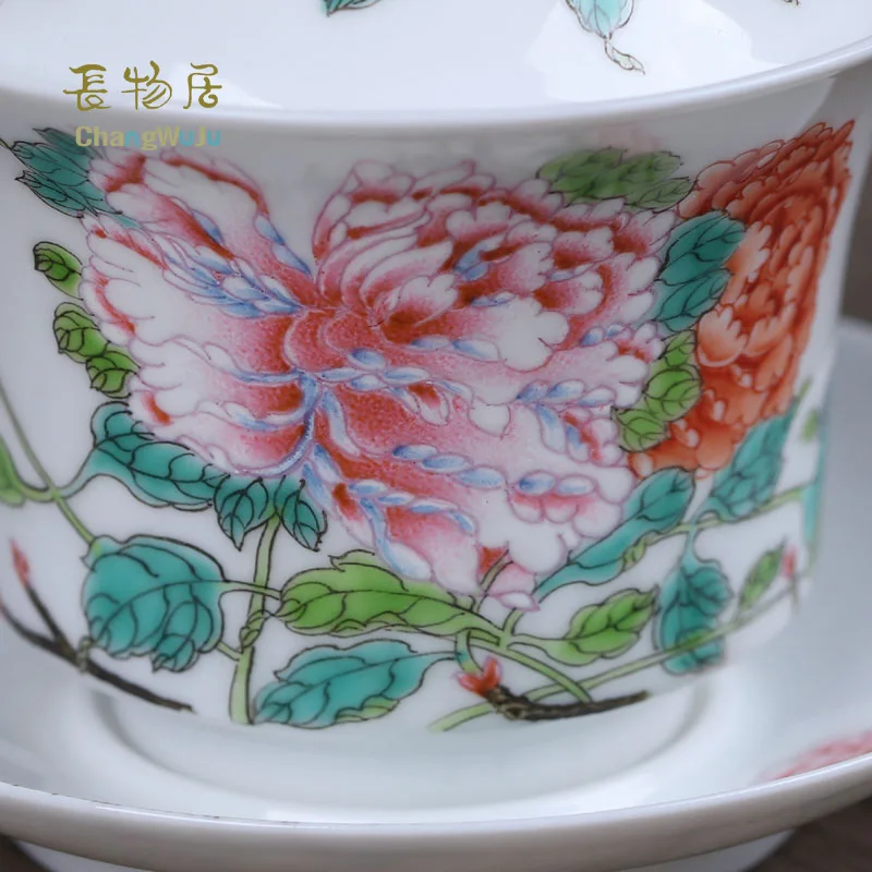 Чаши и блюдца Changwuju in Jingdezhen Экологически чистая чайная чашка с крышкой ручная