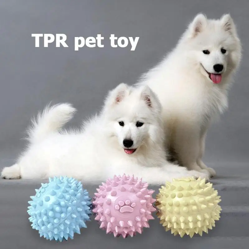 

TPR Pet Toy Footprint Thorn Ball Dogs Bite Chew Molar Tooth Cleaning Toys