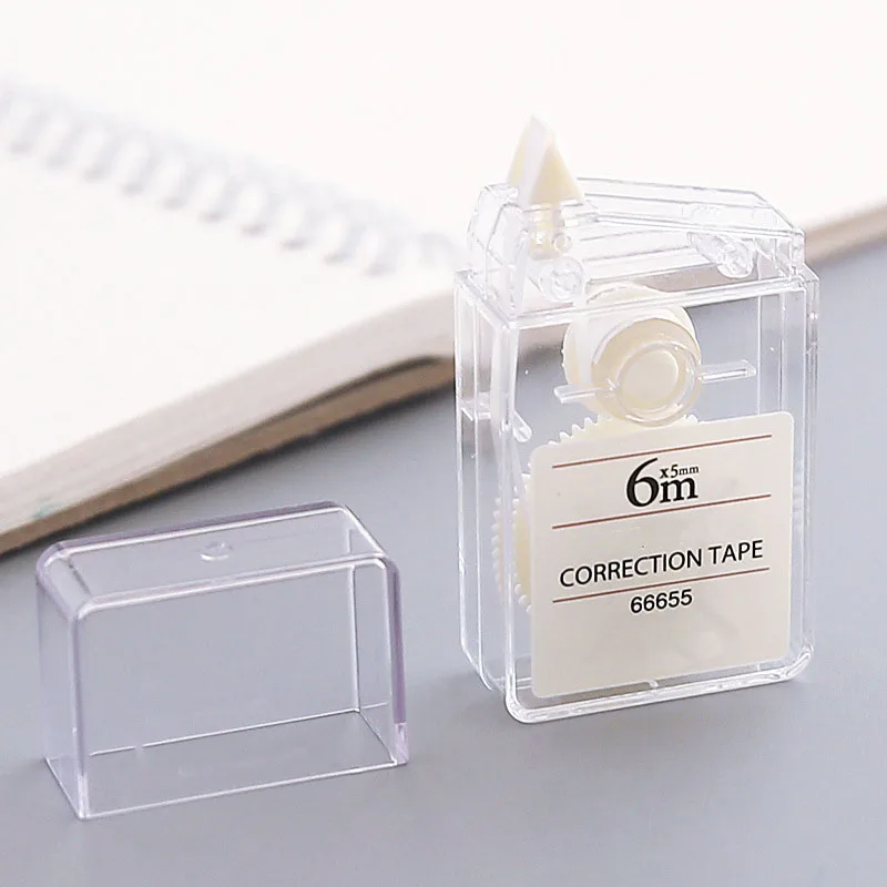 1pc Transparent Correction Tape Material Escolar Students School Corrector Tools Kawaii Stationery Kids Gifts Office