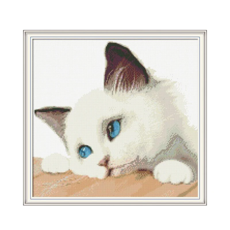 Joy Sunday Cat Алмазная картина 5D полностью квадратная мозаика вышивка с блестящими