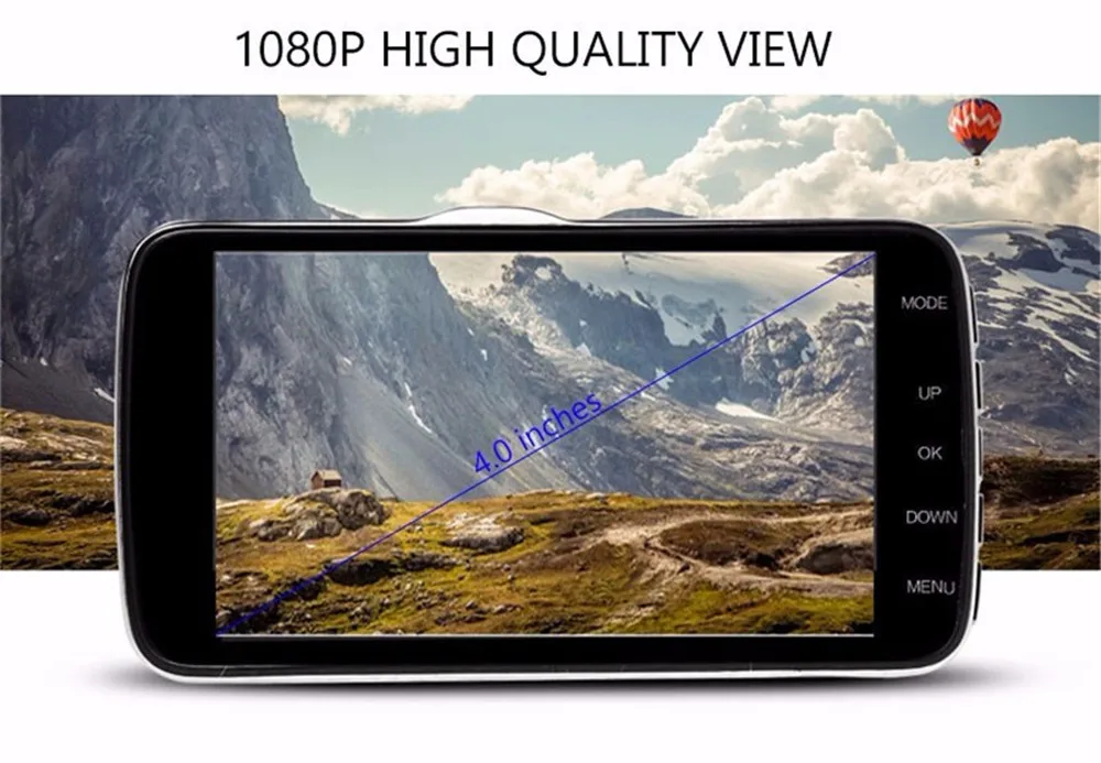 Автомобильный видеорегистратор 4 &quotс двумя объективами для парковки