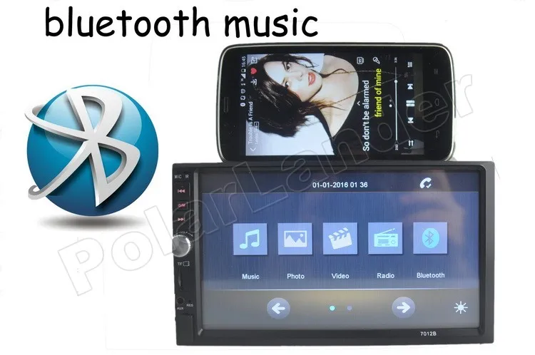 Автомагнитола 2 din с поддержкой bluetooth 7 дюймовым сенсорным экраном MP5 MP4 плеером