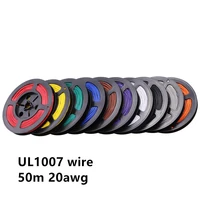 50mroll 164ft 20 awg flexible stranded 10 colors ul 1007 diameter 1 8mm electronic wire conductor to diy