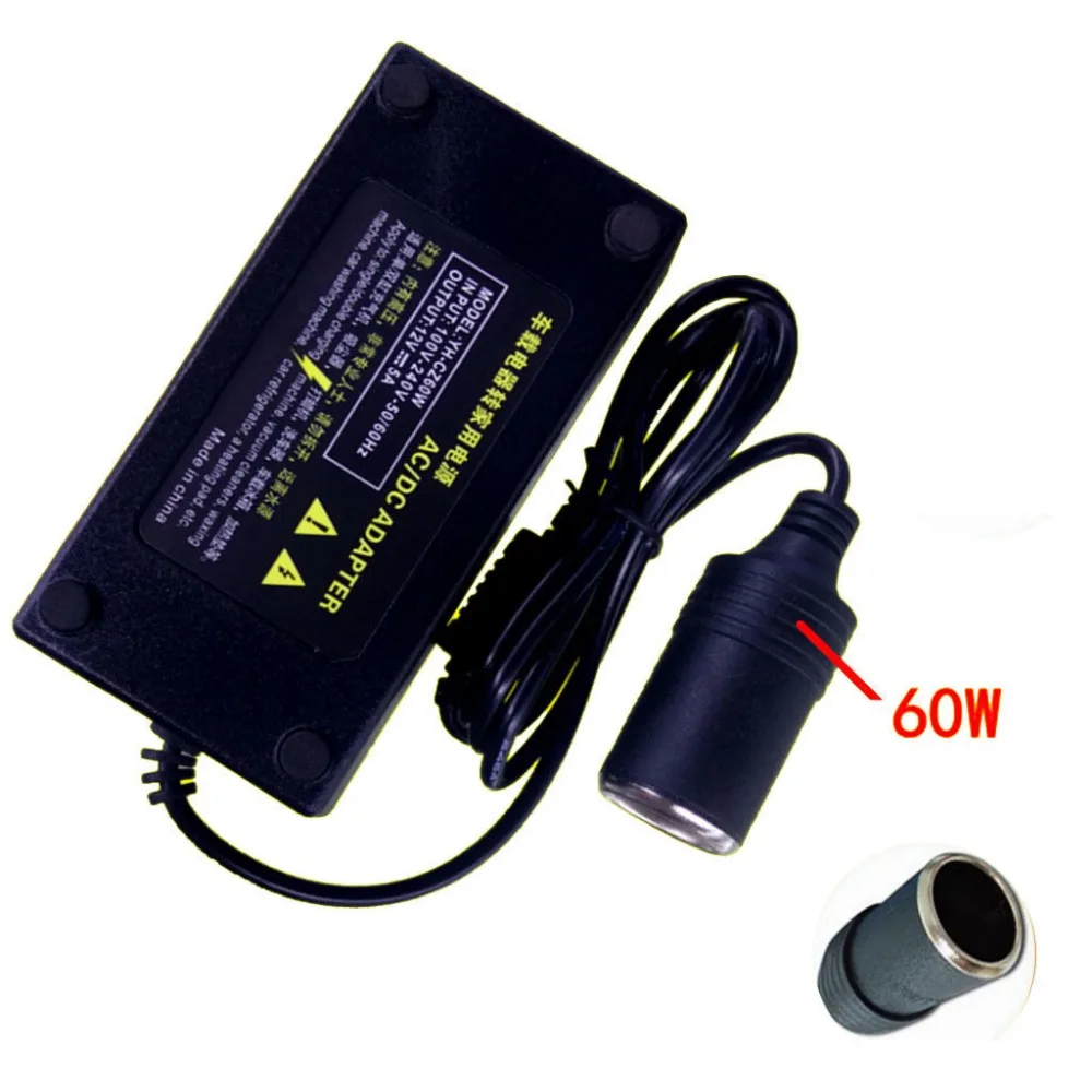 12V 5A 60W автомобильный инвертор для автомобиля адаптер прикуривателя конвертер