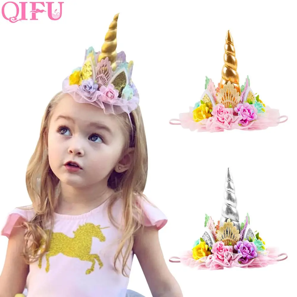 QIFU 1 шт. розовая Золотая Корона украшения для дня рождения детская кружевная