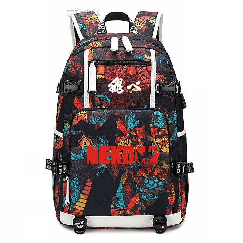 Haikyu рюкзак для студентов Mochila школьный рюкзак с принтом сумка для ноутбука мужские дорожные сумки usb зарядка ранец haikyuu Оксфорд рюкзаки - Цвет: 021